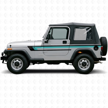 Adesivo in Vinile a Tre Strisce Laterale per Porta Jeep Wrangler YJ 1987-1995_2