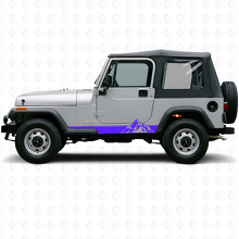 Strisce Laterali in Vinile Stile Montagne per Jeep Wrangler YJ 1987-1995_2