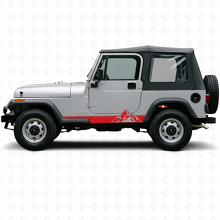 Strisce Laterali in Vinile Stile Montagne per Jeep Wrangler YJ 1987-1995_3