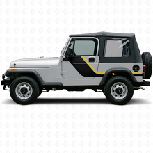 Adesivo Laterale a Due Strisce per Jeep Wrangler YJ 1987-1995_2