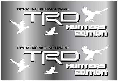 Coppia di Adesivi Laterali Stile TRD Hunters Edition per Toyota FJ Cruiser