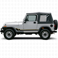 Adesivo in Vinile a Strisce Gemelle per Battitacco Jeep Wrangler YJ 1987-1995_2