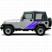Adesivo in Vinile Grafica Splash Fango Laterale per Jeep Wrangler YJ 1987-1995_2