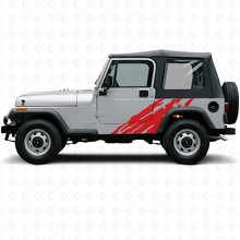 Adesivo in Vinile Grafica Splash Fango Laterale per Jeep Wrangler YJ 1987-1995_3