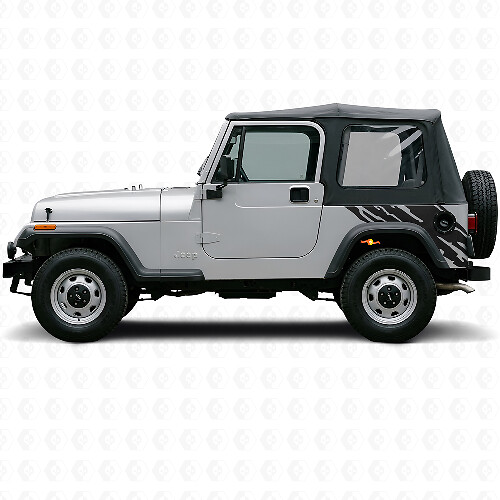 Adesivo in vinile grafico schizzi di fango laterale posteriore per Jeep Wrangler YJ 1987-1995_1