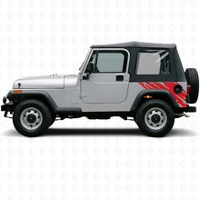 Adesivo in vinile grafico schizzi di fango laterale posteriore per Jeep Wrangler YJ 1987-1995_3