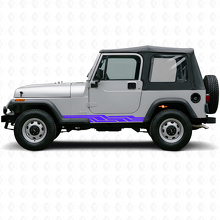 Adesivo laterale in vinile con strisce intrecciate per Jeep Wrangler YJ 1987-1995_2