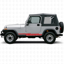 Adesivo laterale in vinile con strisce intrecciate per Jeep Wrangler YJ 1987-1995_3