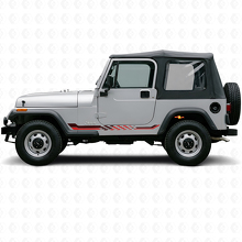 Decalcomania in Vinile con Strisce Laterali a Scacchi per Jeep Wrangler YJ 1987-1995_3