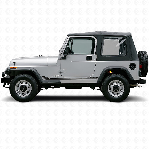 Adesivo in Vinile a Strisce Laterali Stile Racing per Jeep Wrangler YJ 1987-1995_1