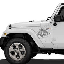 Adesivo in Vinile con Tracce di Pneumatici Fangosi per parafango Jeep Wrangler Rubicon Renegade_2