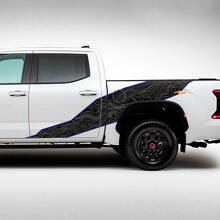 Adesivo in Vinile Kit Completo Mappa Topografica per Toyota Tundra Hybrid 2023_2
