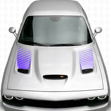 Kit adesivo in vinile per inserto presa d'aria sul cofano con strisce assottigliate per Dodge Challenger 2015+_2