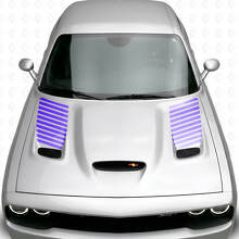Kit di Adesivi in Vinile per Inserto della Ventilazione Cofano a Strisce per Dodge Challenger 2015+_2