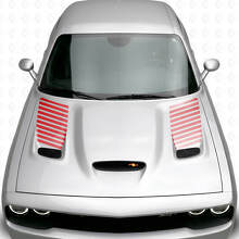 Kit di Adesivi in Vinile per Inserto della Ventilazione Cofano a Strisce per Dodge Challenger 2015+_3