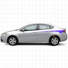Adesivo in Vinile con Strisce Laterali Posteriori Affilate per Dodge Dart 2013+_2