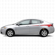 Adesivo in Vinile con Strisce Laterali Posteriori Affilate per Dodge Dart 2013+_3