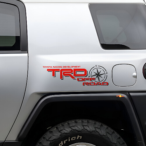 Adesivi laterali in vinile TRD Off Road Compass per Toyota FJ Cruiser