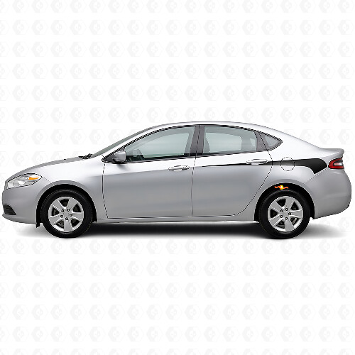 Adesivo Vinilico con Strisce Laterali Curve Affilate per Dodge Dart 2013+