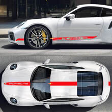 Kit Completo Adesivi in Vinile Strisce Stile Porsche per Porsche 911 Turbo S3_2