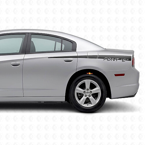 Adesivo in vinile personalizzato per strisce laterali posteriori per Dodge Charger 2011-2014