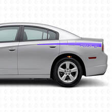 Adesivo in vinile personalizzato per strisce laterali posteriori per Dodge Charger 2011-2014_2