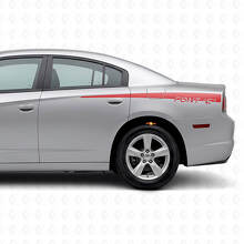 Adesivo in vinile personalizzato per strisce laterali posteriori per Dodge Charger 2011-2014_3