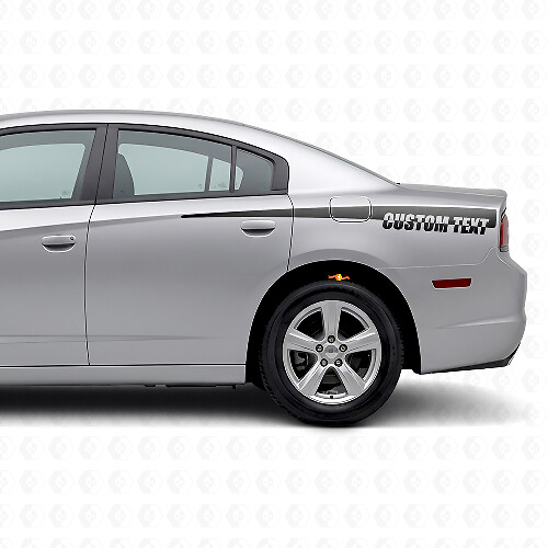 Adesivo in Vinile con Testo Personalizzato per Strisce Laterali per Dodge Charger 2011-2014