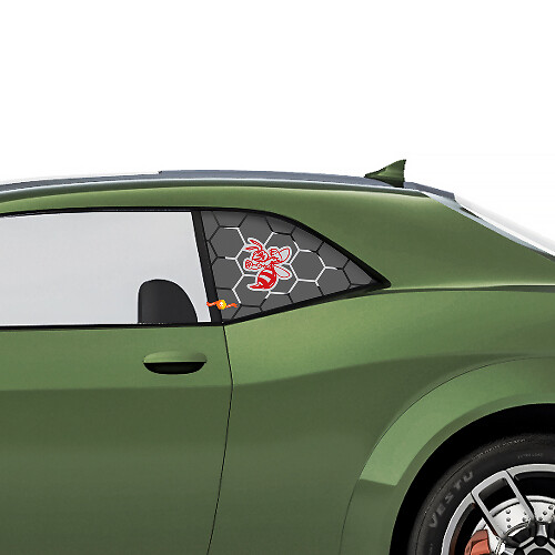 Adesivi in Vinile per Finestrino Laterale Angry Hornet per Dodge Challenger_1