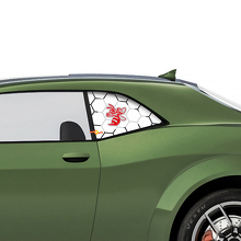 Adesivi in Vinile per Finestrino Laterale Angry Hornet per Dodge Challenger_2