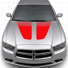 Adesivi in Vinile a Strisce Doppie Cofano per Dodge Charger 2011-2014_3