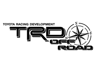 2 TOYOTA TRD OFF ROAD BUSSOLA ALL TERRAIN DECAL Mountain TRD racing lato sviluppo adesivo decalcomania in vinile 3
