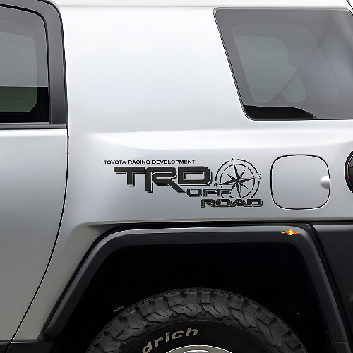 Adesivo Laterale in Vinile TRD Off Road Compass per Toyota FJ Cruiser