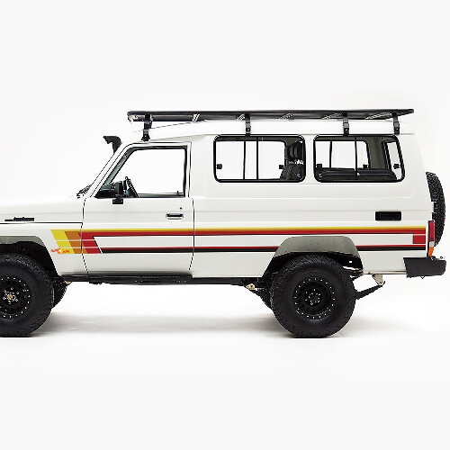 Kit di Adesivi in Vinile a Strisce Laterali Stile Vintage Per Toyota Land Cruiser J75_1