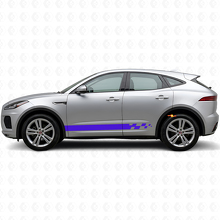 Kit Adesivi in Vinile con Strisce Laterali a Scacchi per Jaguar E-Pace 2017-2022_2