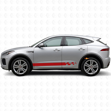Kit Adesivi in Vinile con Strisce Laterali a Scacchi per Jaguar E-Pace 2017-2022_5