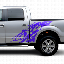 Kit Adesivo Vinile Laterale Antischizzi Fango 4x4 per Musclecar Truck 2009-2012_2