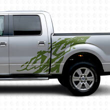 Kit Adesivo Vinile Laterale Antischizzi Fango 4x4 per Musclecar Truck 2009-2012_3