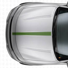 Adesivo in vinile a striscia sottile per cofano per Dodge Charger_3