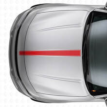 Adesivo in vinile a striscia sottile per cofano per Dodge Charger_4