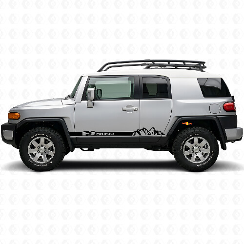 Adesivo in Vinile a Strisce per Minigonne Mountain Style per Toyota FJ Cruiser
