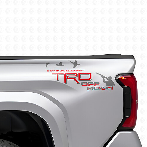 Set di Adesivi in Vinile Laterali TRD Off Road Duck Hunter per Camion Toyota