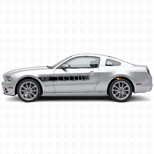 Kit di adesivi in vinile con strisce laterali ad alte prestazioni 5.0 per Musclecar Musclecarmodel 2010-2014