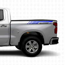 Kit Adesivi Vinile Strisce Laterali Posteriori Silverado RST Per Chevrolet Silverado 2019-2023_2