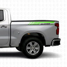 Kit Adesivi Vinile Strisce Laterali Posteriori Silverado RST Per Chevrolet Silverado 2019-2023_3