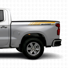 Kit Adesivi Vinile Strisce Laterali Posteriori Silverado RST Per Chevrolet Silverado 2019-2023_4