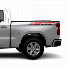 Kit Adesivi Vinile Strisce Laterali Posteriori Silverado RST Per Chevrolet Silverado 2019-2023_5
