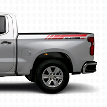 Kit Adesivi Vinile Strisce Laterali Posteriori Silverado RST Per Chevrolet Silverado 2019-2023_5
