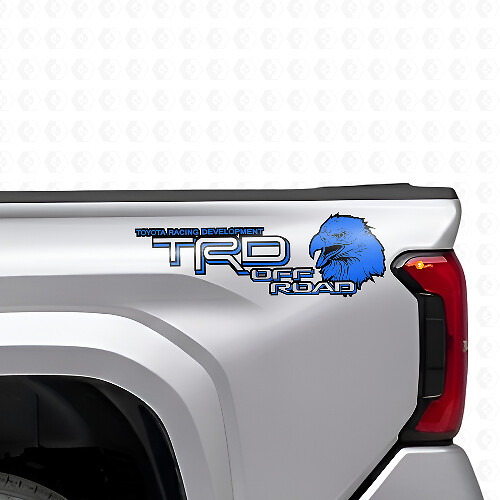 Set di Adesivi Laterali Posteriori in Vinile TRD Off Road Eagle per Camion Toyota