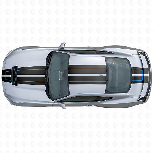 Kit di adesivi vinilici laterali integrali a strisce da corsa per Musclecar Musclecarmodel 2024-26